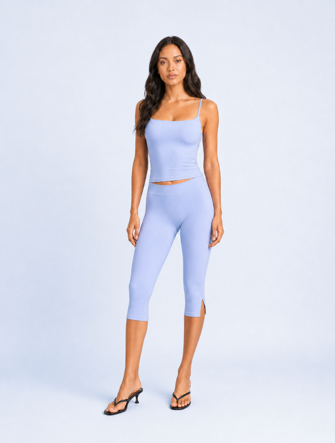 Side-Slit Capri Leggings