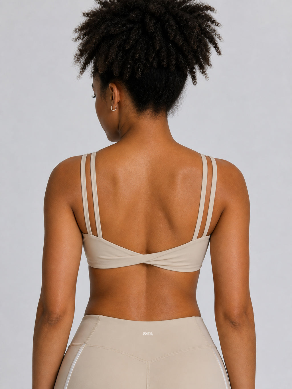 Asymmetric Double-Strap Cross-Back Sports Bra